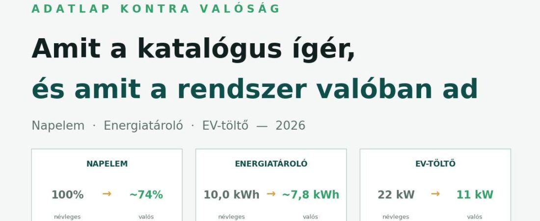 Amit az adatlap nem mond el: napelem, energiatároló és EV-töltő a valóságban