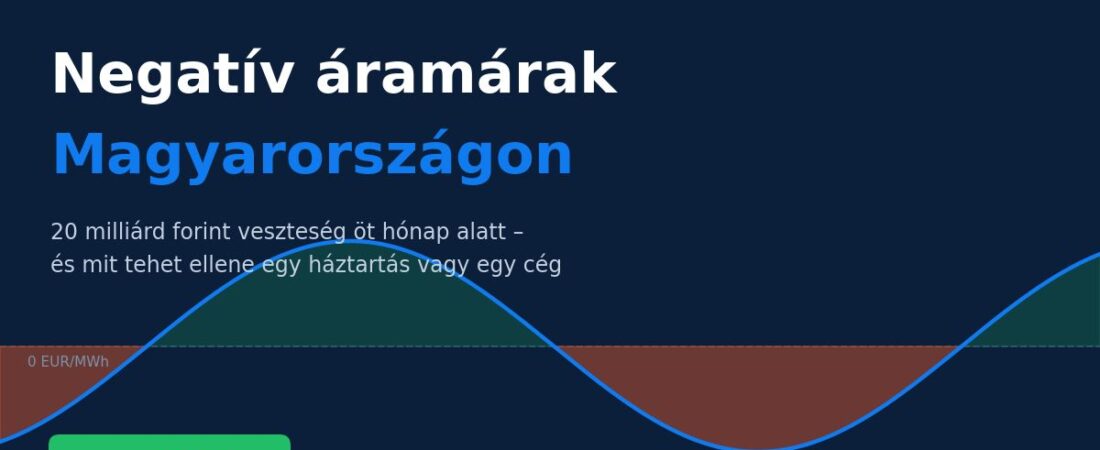 Negatív áramárak 2026: 20 milliárd forint veszteség – és mit tehet ellene egy háztartás vagy egy cég