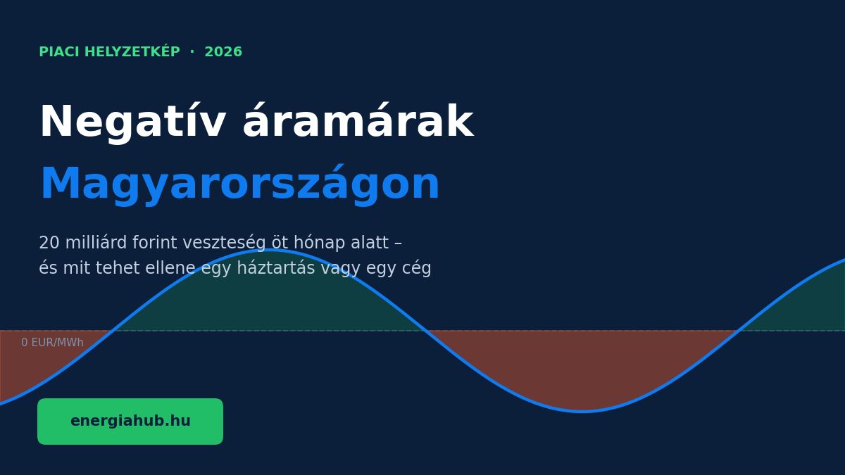 Negatív áramárak 2026: 20 milliárd forint veszteség – és mit tehet ellene egy háztartás vagy egy cég